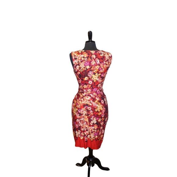 Mango Suit Dress Floral Sleeveless Sheath Size M - Picture 3 of 4